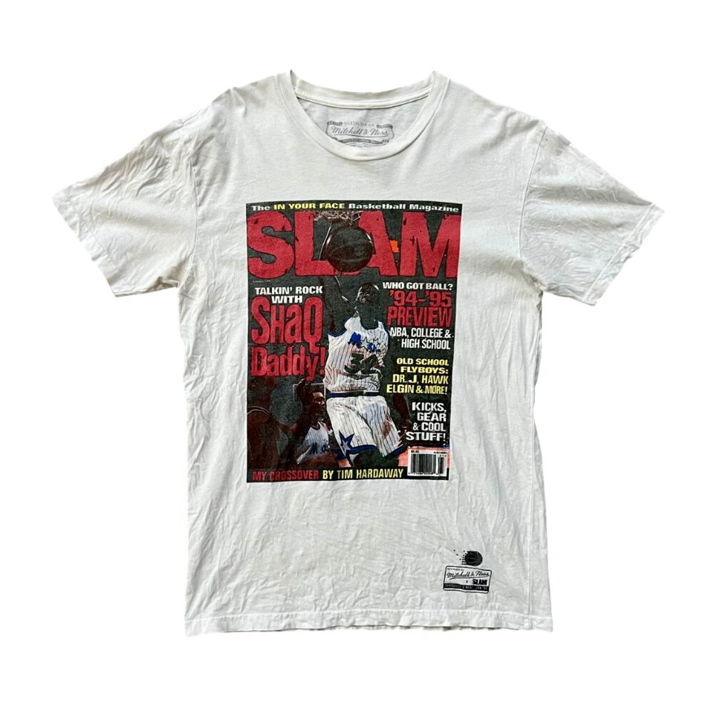 Shaquille O'Neal Slam Magazine Mitchell & Ness Vintage T-Shirt, Men's Medium